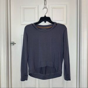 Lime and Vine Sweatshirt Gray Neck Cutouts Long Sleeve Loungewear Athleisure XS
